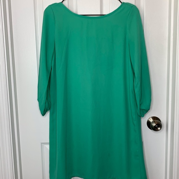 Green Mini Dress with Bow Back Sz Small - Picture 8 of 9